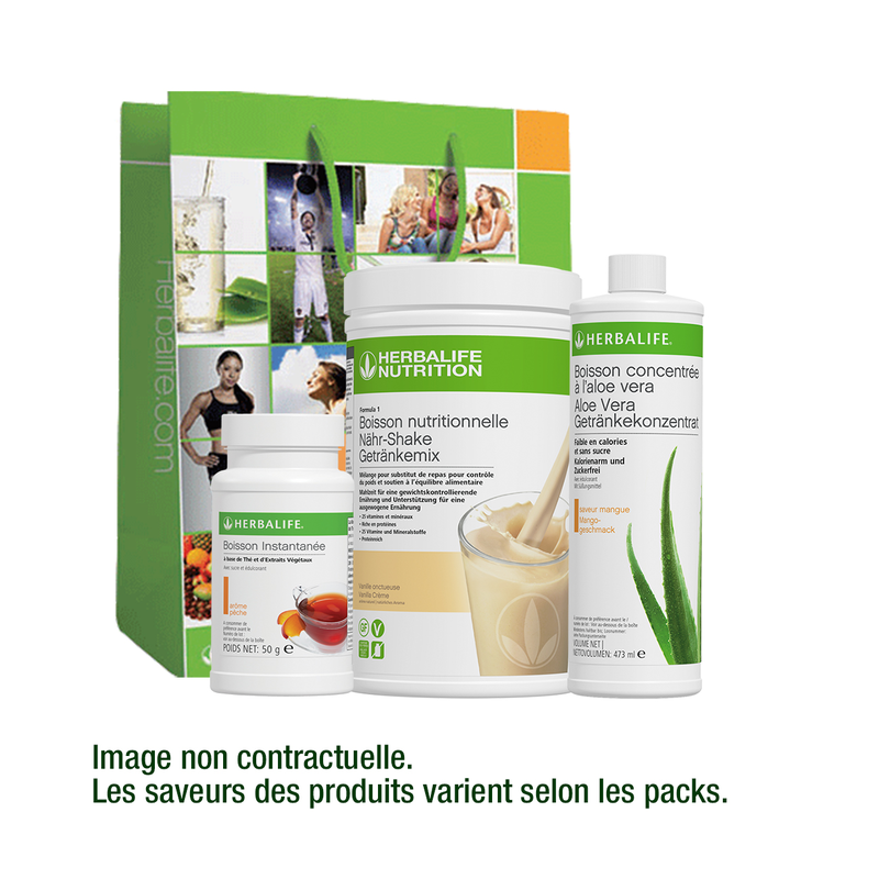 HERBALIFE - Pack Petit Déjeuner avec F1 et Thé et Aloe